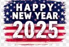 Usa happy new year 2025 png free download