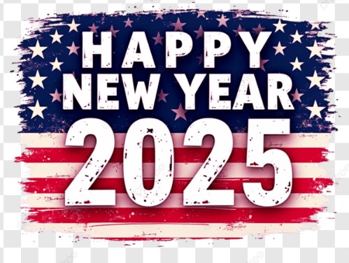 Usa happy new year 2025 png free download