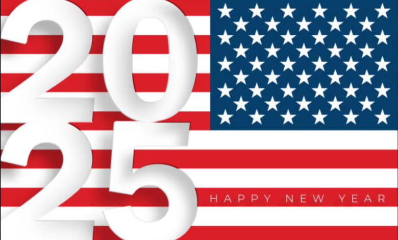 USA Happy New Year 2025 Greetings