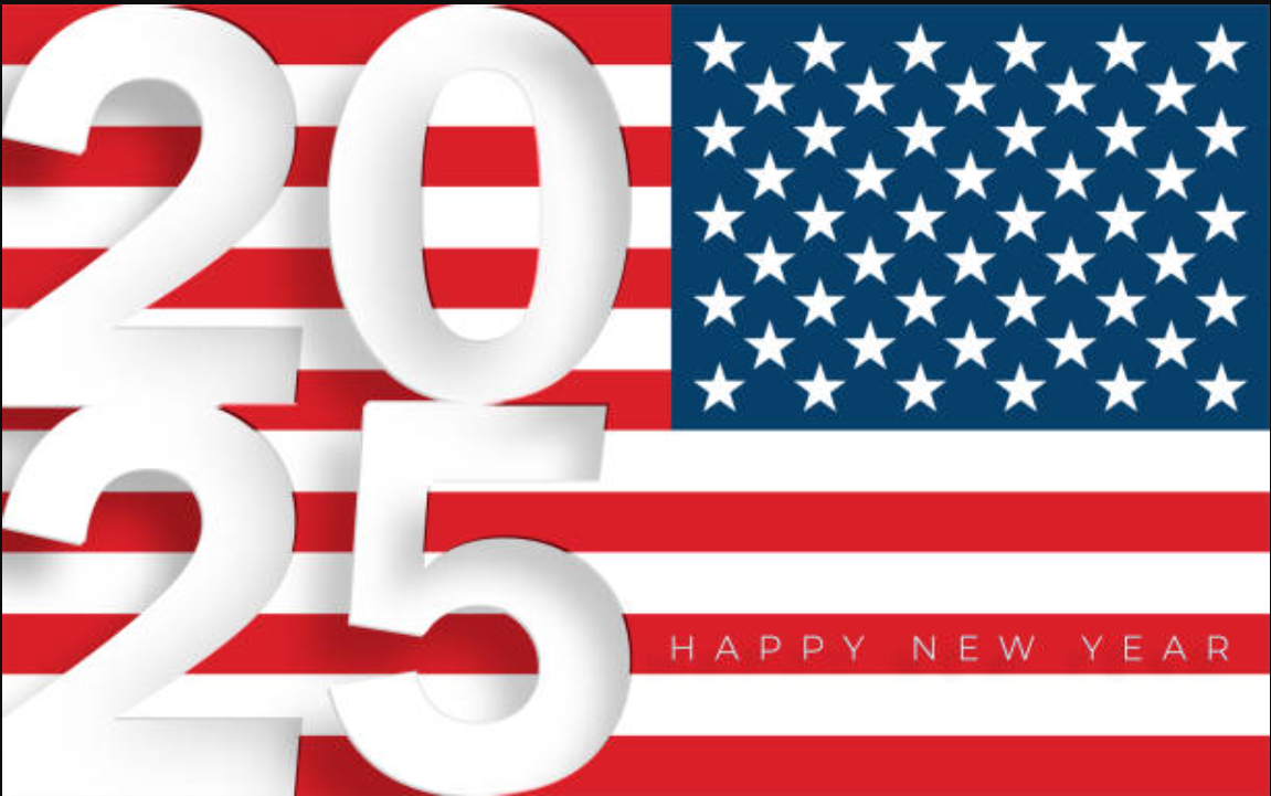 USA Happy New Year 2025 Greetings